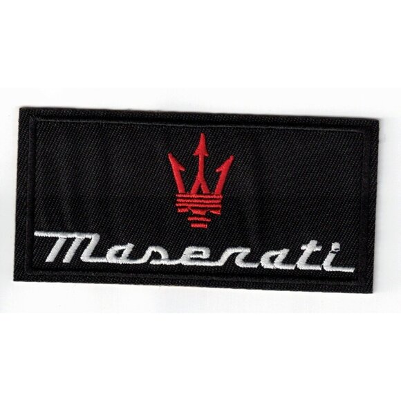 Unbranded Other - Maserati Black 3in Embroidered Sew / Iron-on Patch